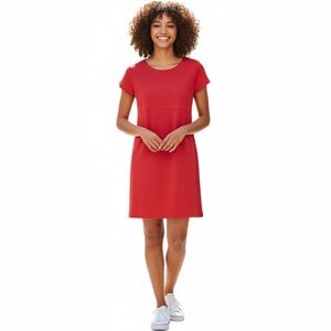 Metropolitan Red Empire Waist A-Line Shift Dress Size Small